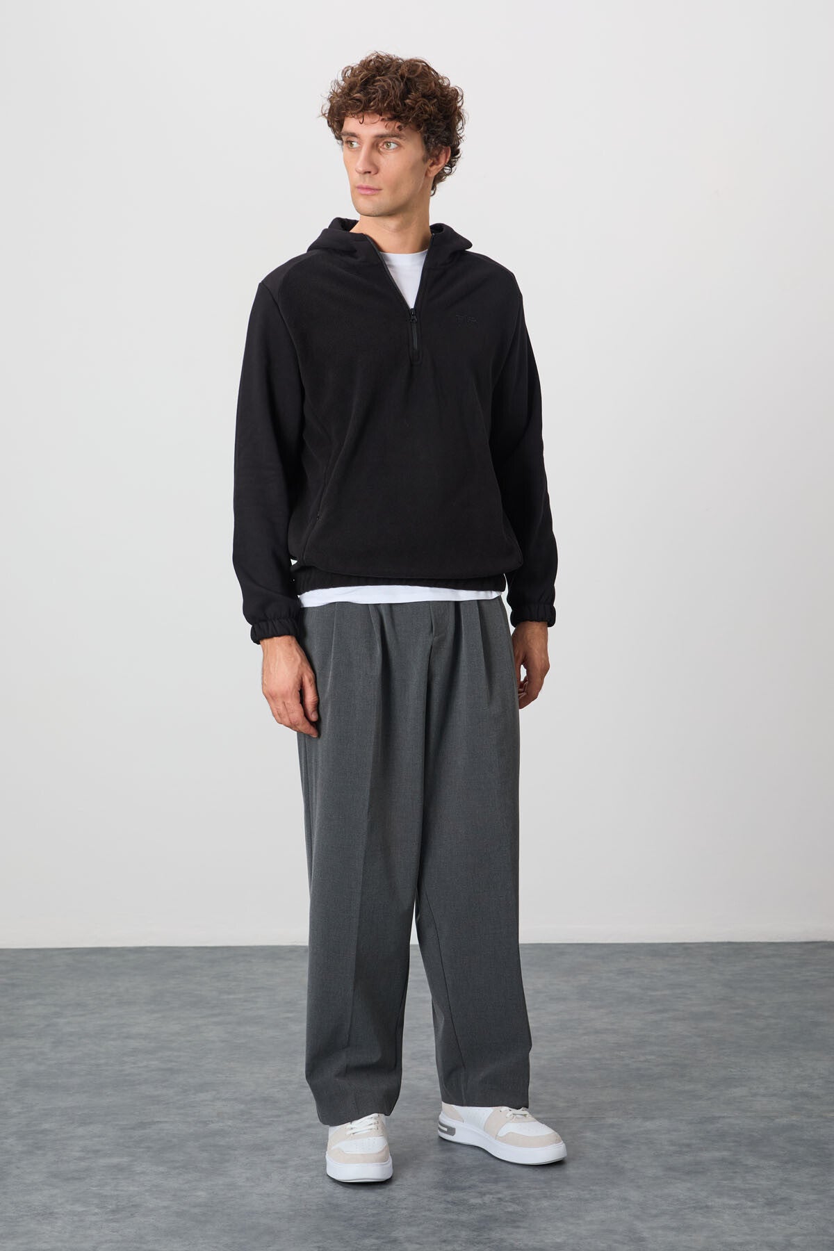 Ruby Siyah Standart Kalıp Polar Erkek Sweatshirt - 88300