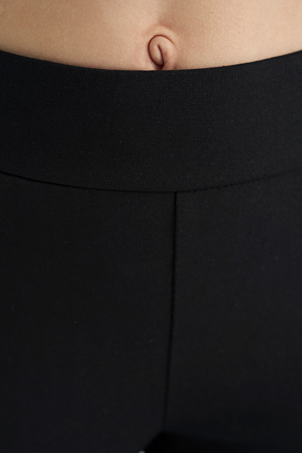 Siyah Yazı Baskılı Oversize Kız Çocuk Crop Tayt Takım - 75133