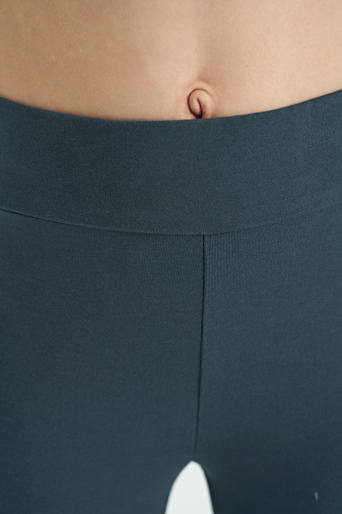 Su Yeşil - Orman Yeşil Yazı Baskılı Oversize Kız Çocuk Crop Tayt Takım - 75133