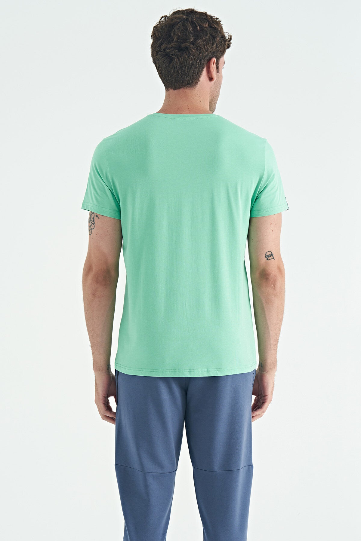Calvin Su Yeşili Basic Erkek T-Shirt - 88245