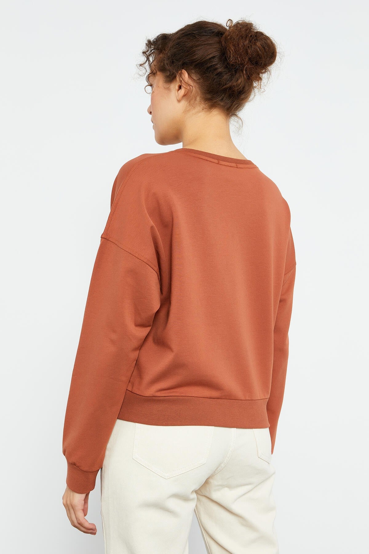 Tarçın Basic Rahat Form O Yaka Kadın Sweatshirt - 97114