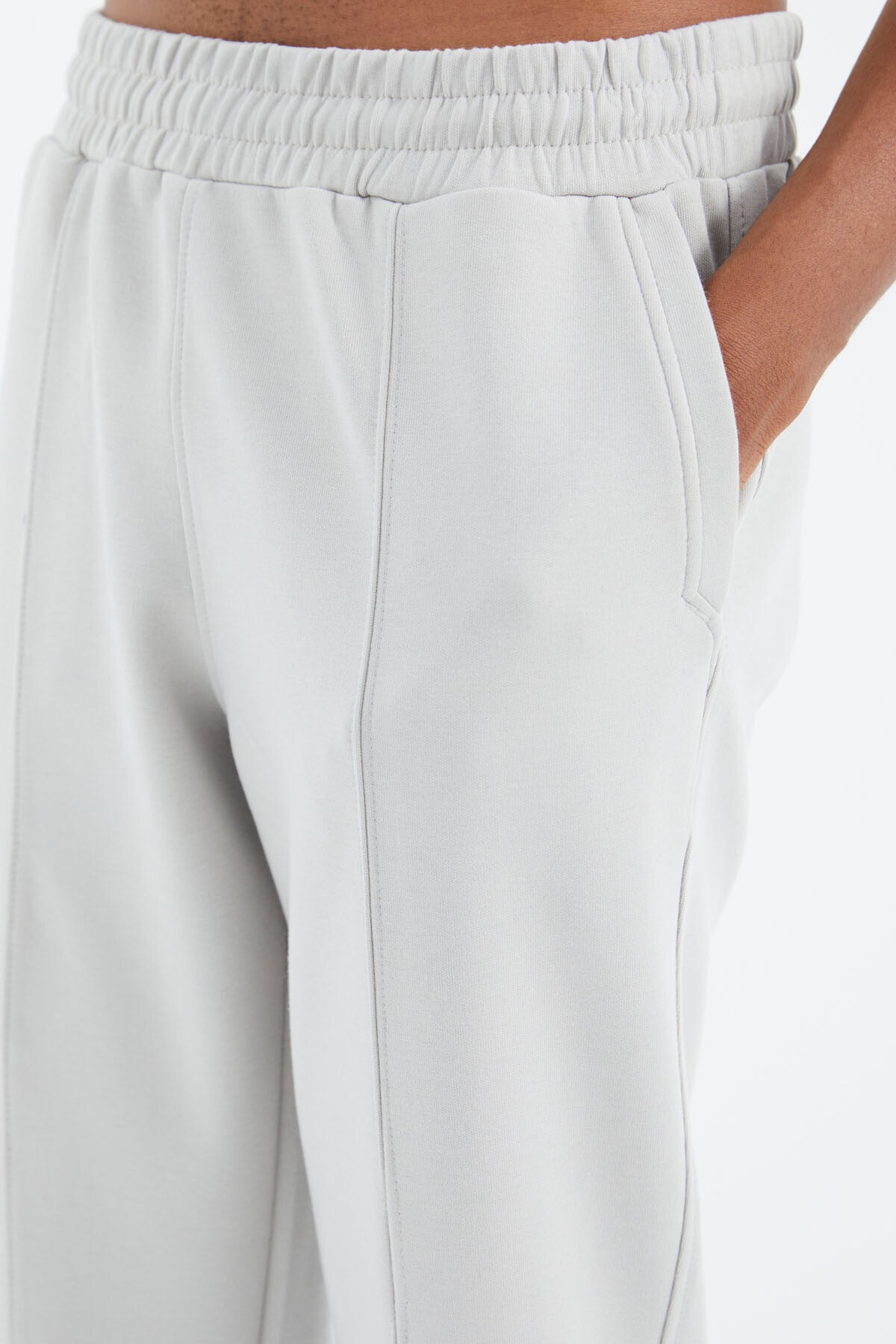 Taş Bağcıklı Ön Dikiş Detaylı Standart Kalıp Erkek Eşofman Alt - 84994