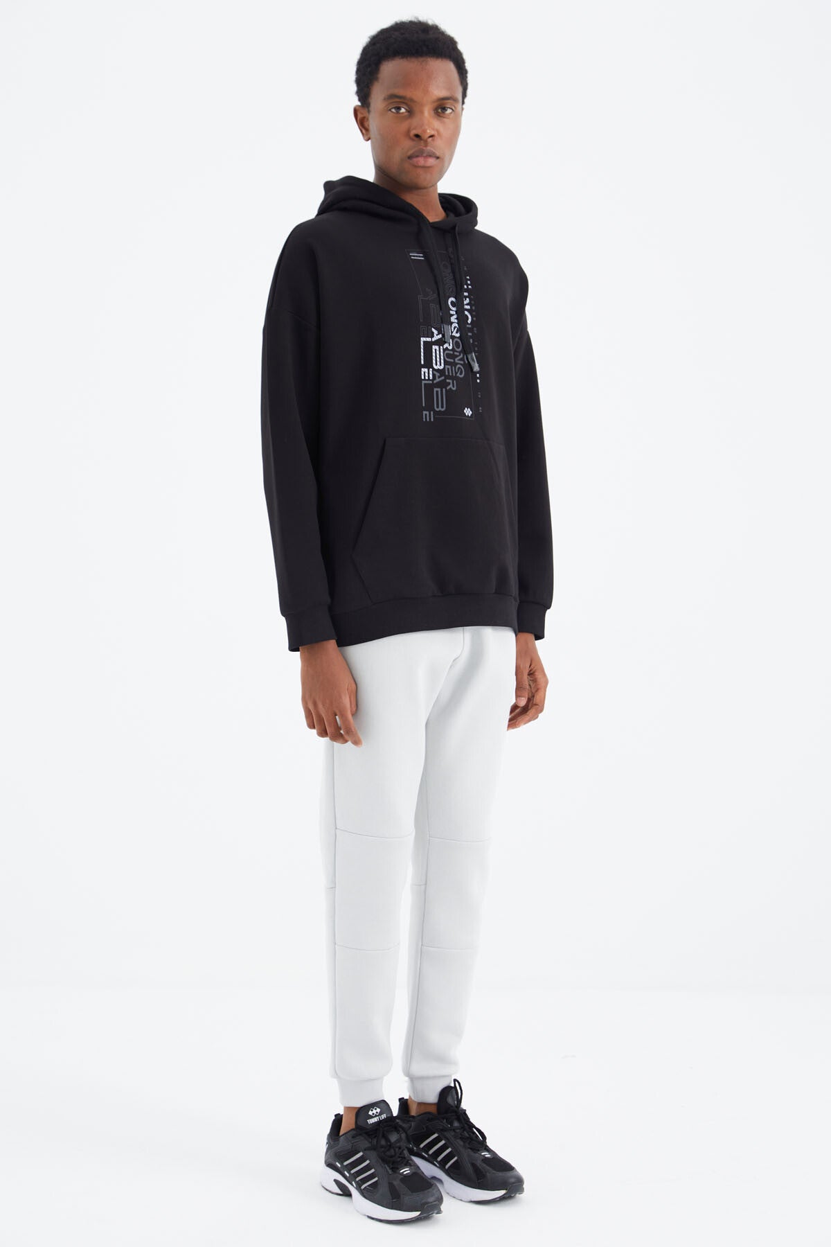 Taş Bağcıklı Şerit Detaylı Rahat Kalıp Erkek Eşofman Alt - 82106