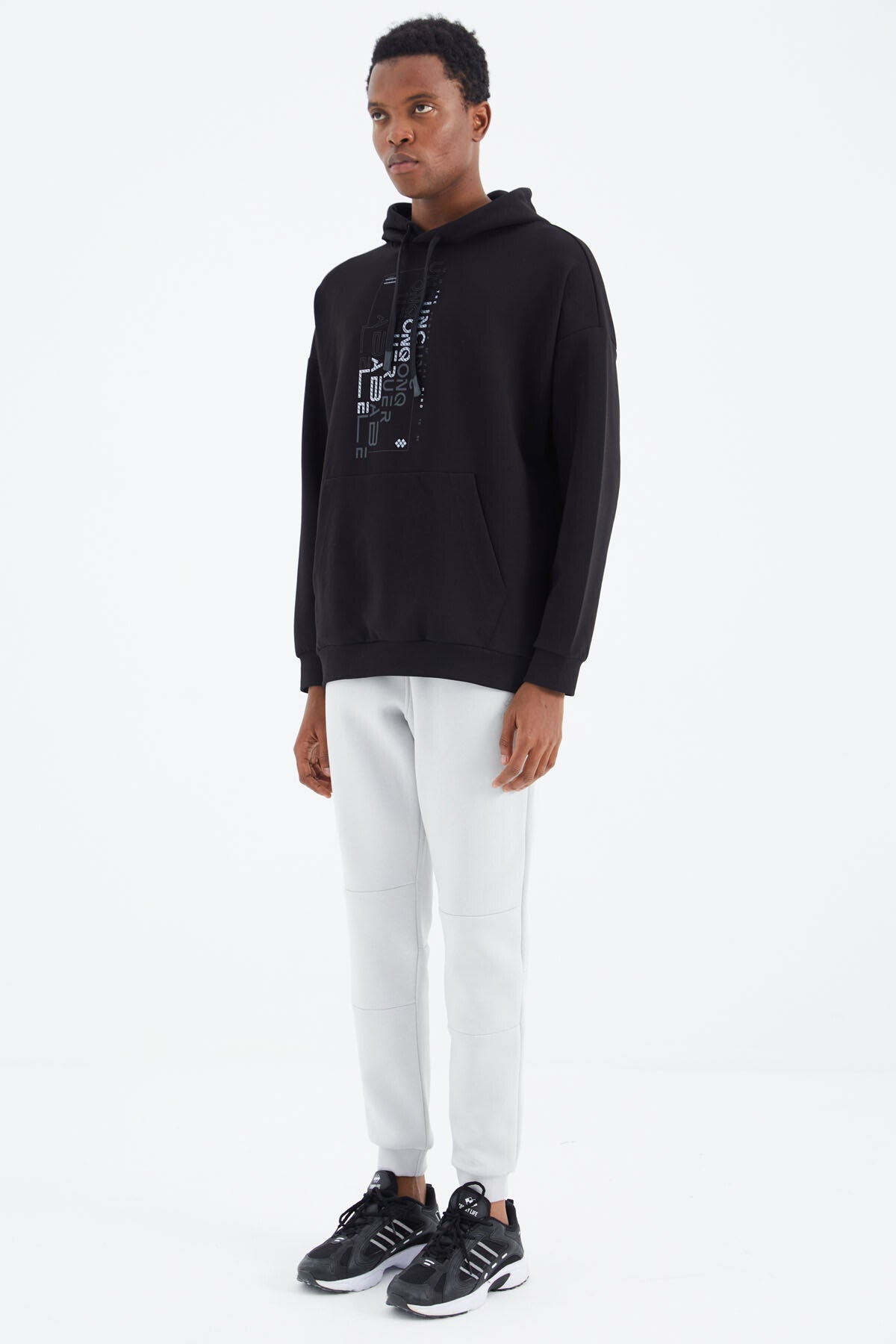 Taş Bağcıklı Şerit Detaylı Rahat Kalıp Erkek Eşofman Alt - 82106