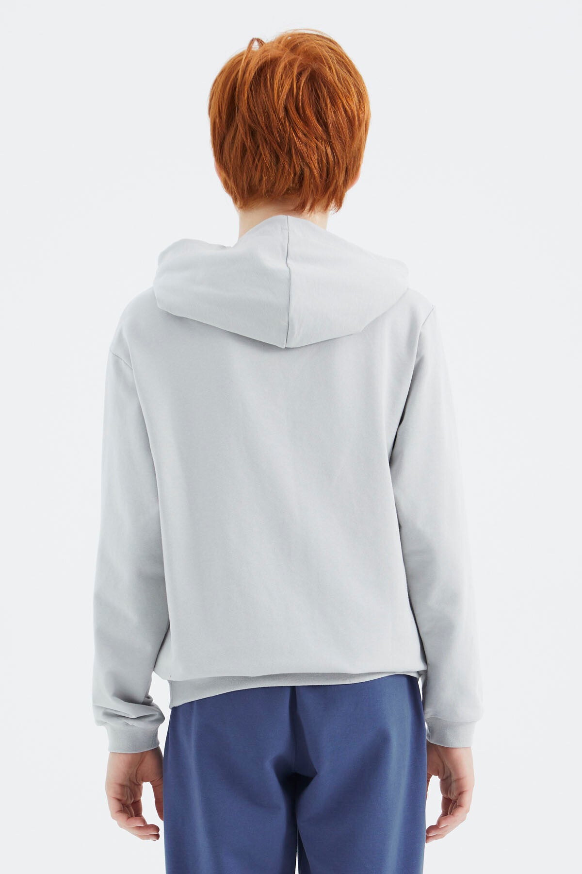 Taş Kapüşonlu Basic Erkek Çocuk Sweatshirt - 11181