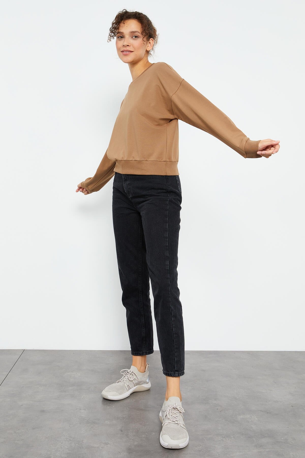 Toprak Basic Rahat Form O Yaka Kadın Sweatshirt - 97114