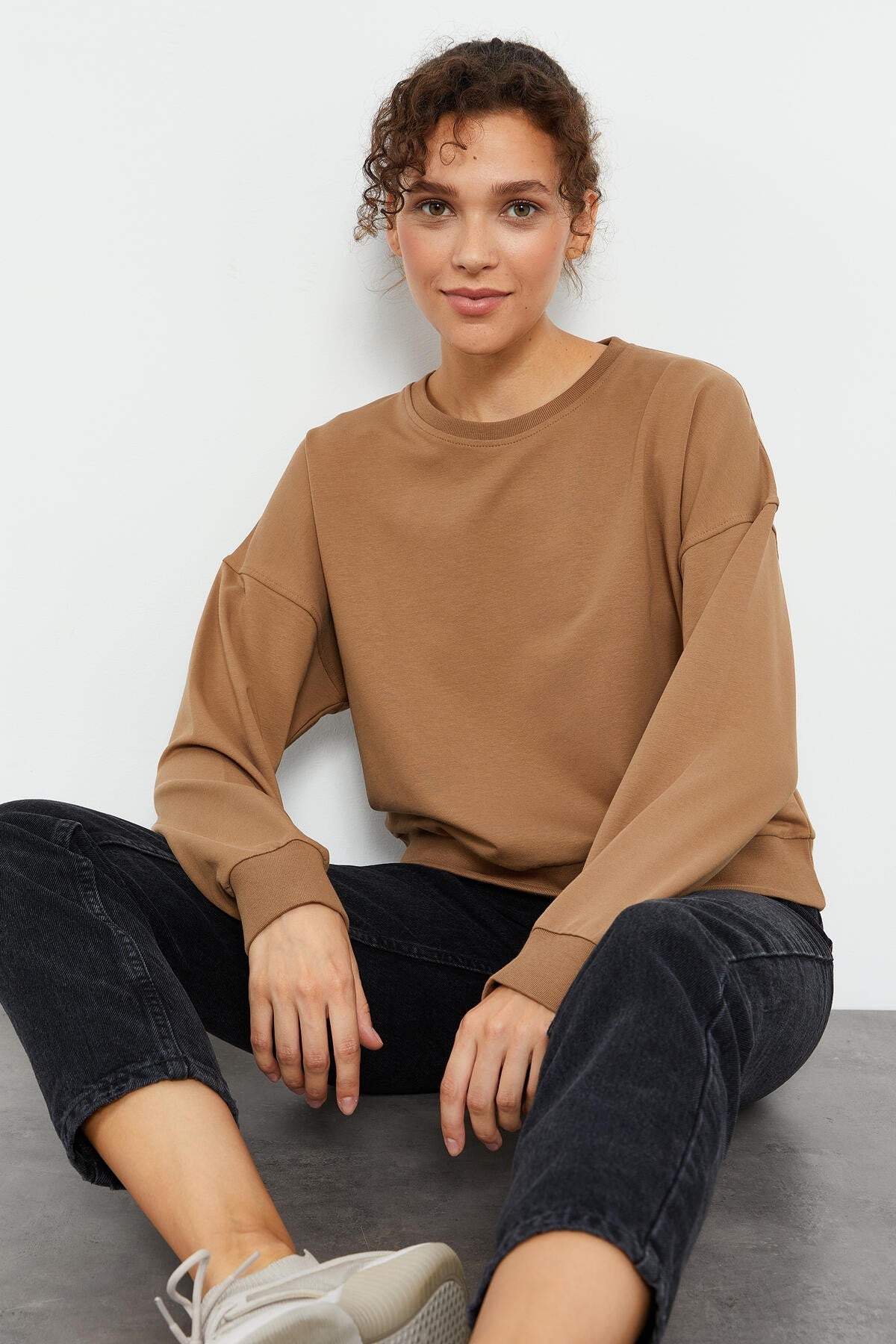 Toprak Basic Rahat Form O Yaka Kadın Sweatshirt - 97114