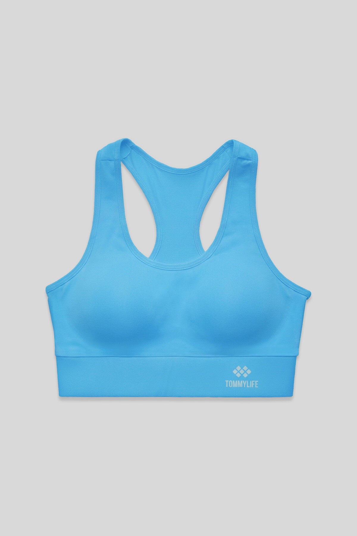 Turkuaz Sırt Detaylı Dar Kalıp U Yaka Kadın Spor Büstiyer - 97120
