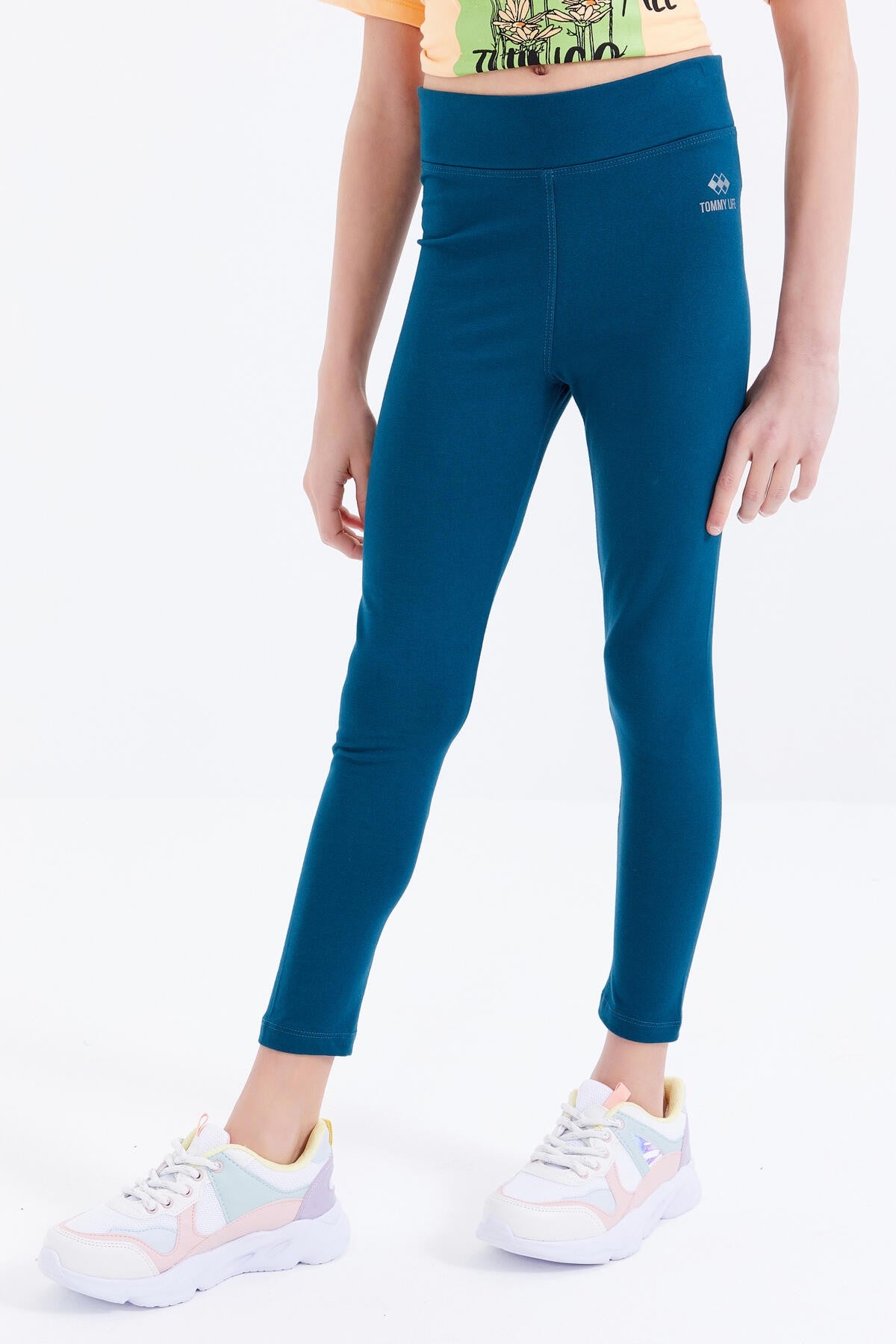 Zümrüt Yüksek Bel Dar Paça Kız Çocuk Tayt - 75047