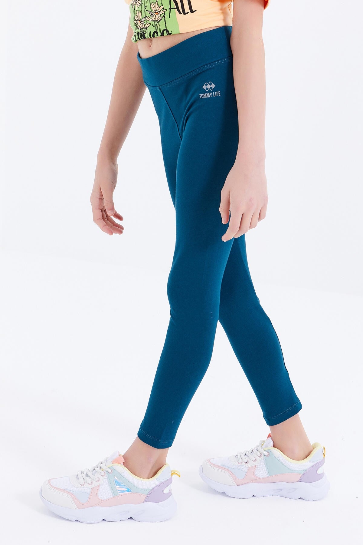 Zümrüt Yüksek Bel Dar Paça Kız Çocuk Tayt - 75047