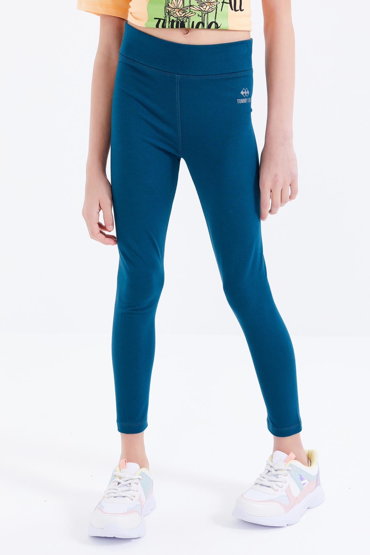 Zümrüt Yüksek Bel Dar Paça Kız Çocuk Tayt - 75047