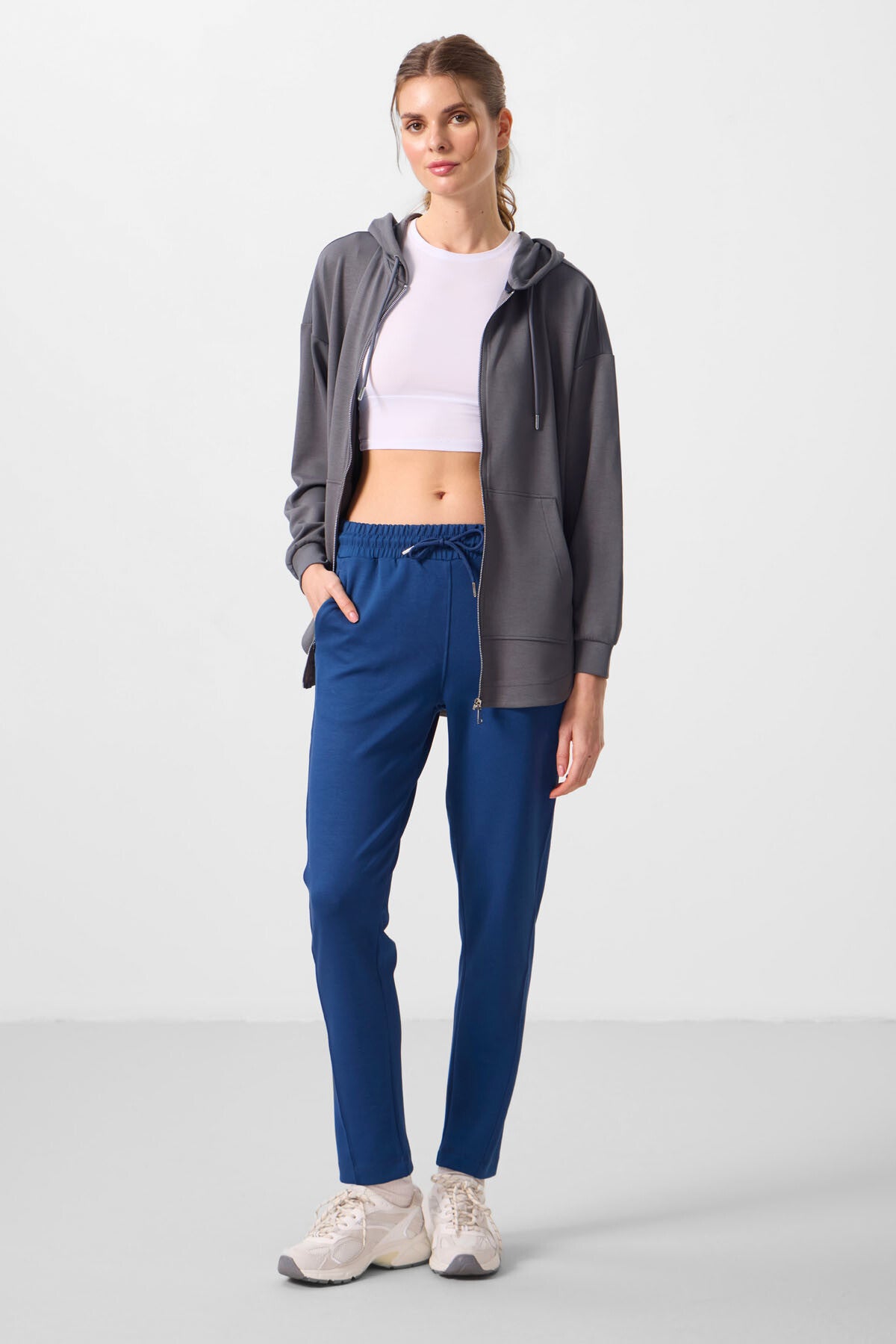 Parlament Yumuşak Dokulu Gizli Fermuarlı Dar Paça Kadın Pantolon - 94668