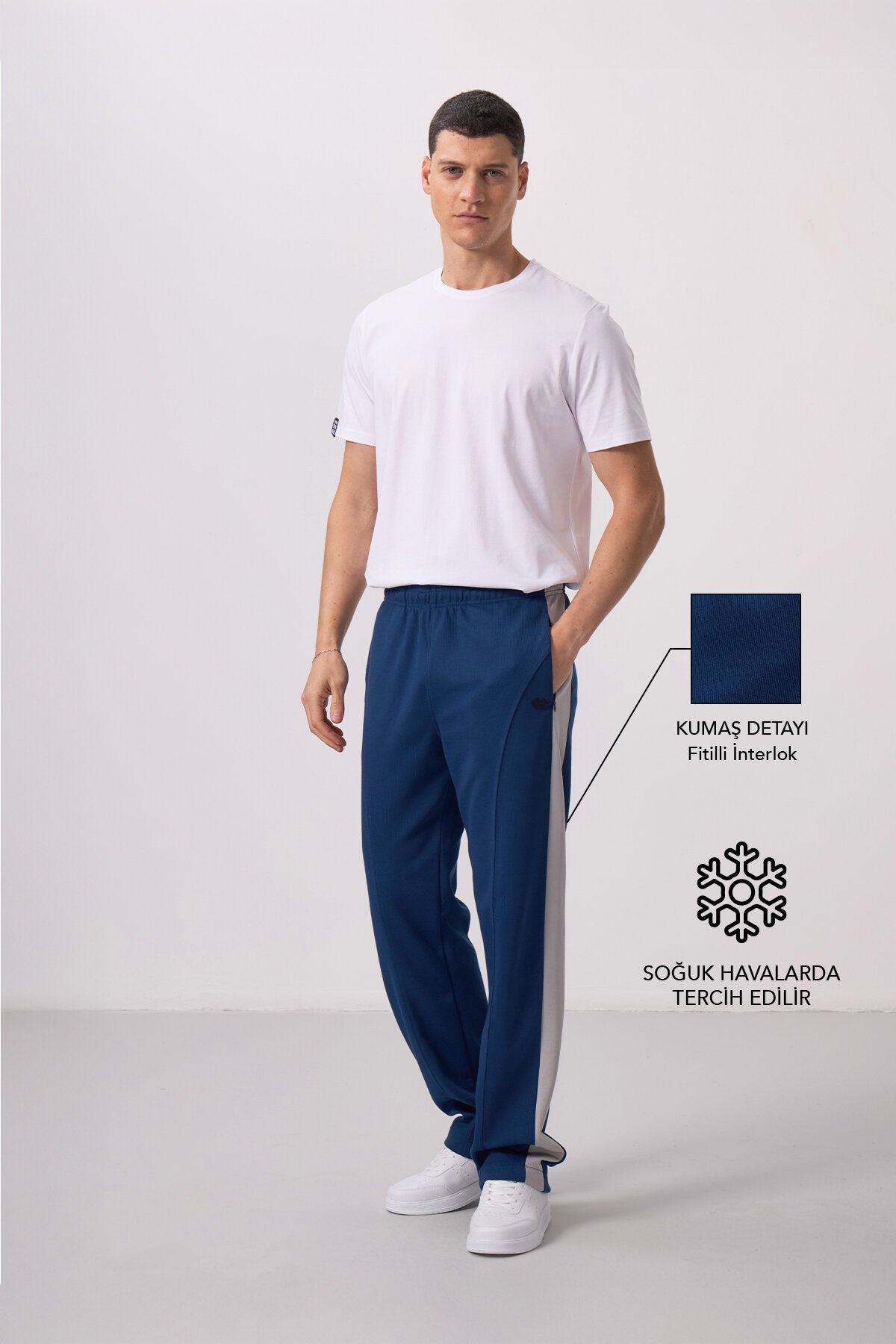 Parlament Yüzeyi Dokulu Standart Fit Palazzo Erkek Pantolon - 82171