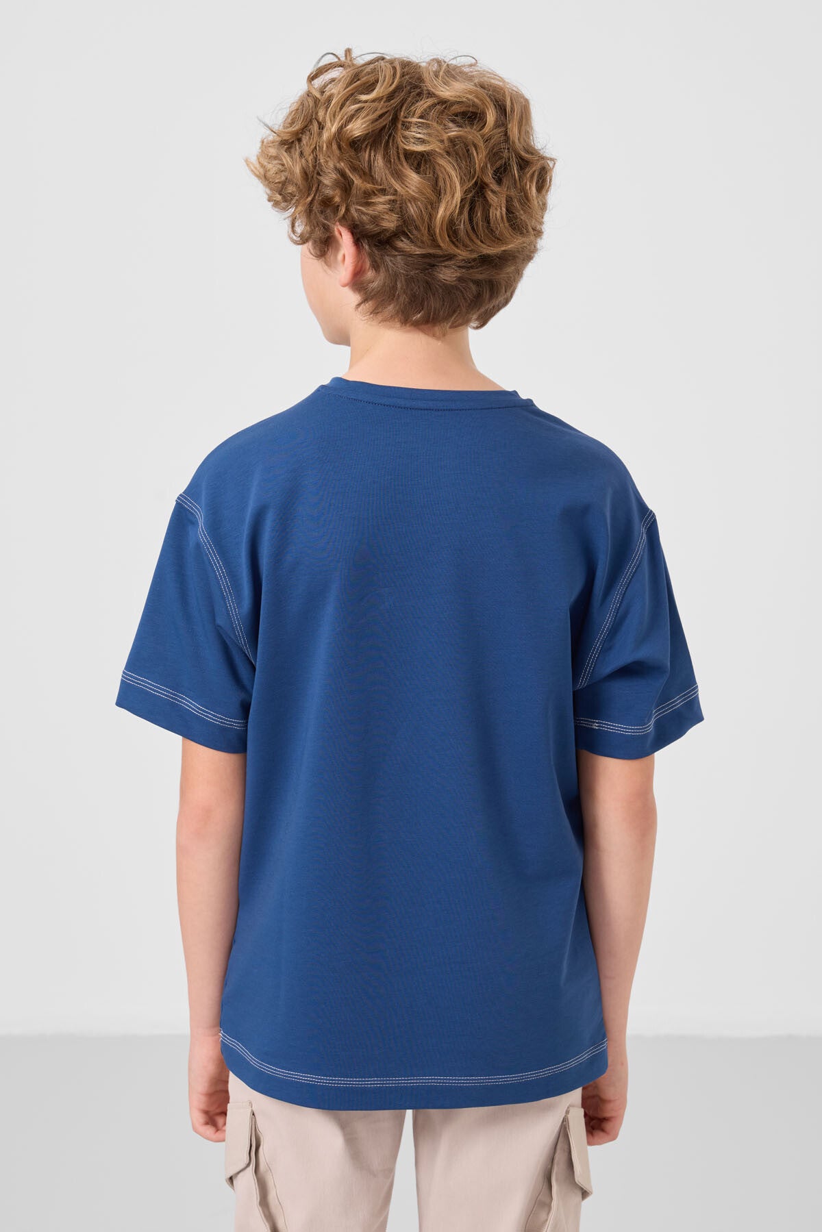 Parlament Pamuklu Yumuşak Dokulu Oversize Baskılı Erkek Çocuk T-Shirt - 11285