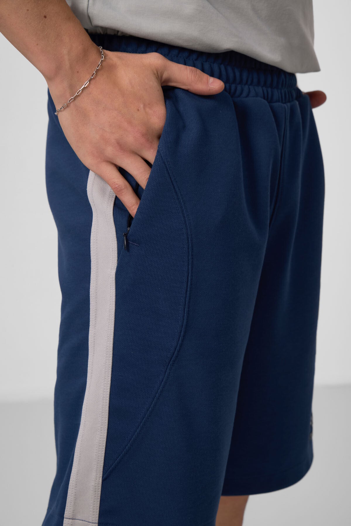 Parlament Yüzeyi Dokulu Oversize Erkek Şort - 81288