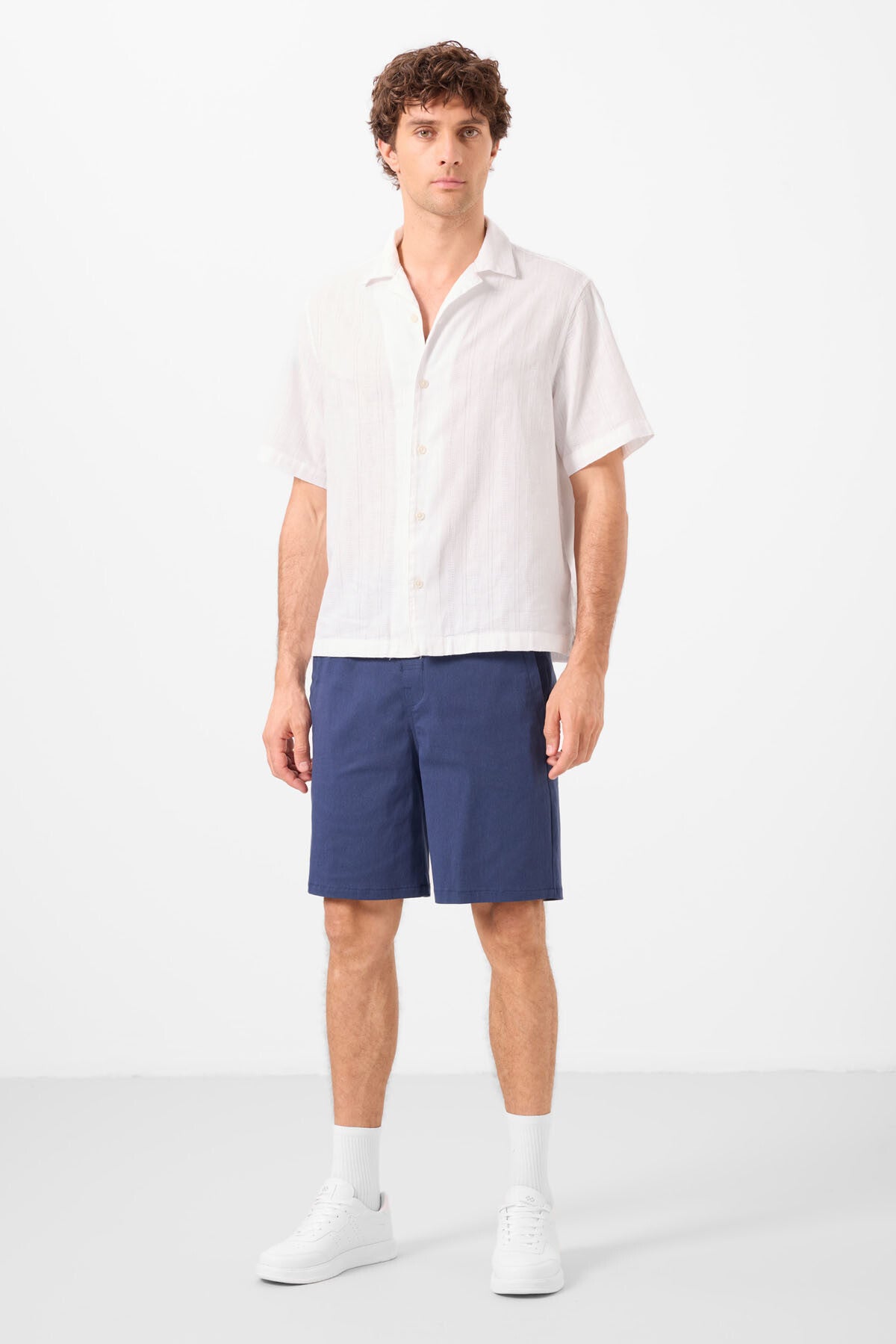 Parlament Standart Fit Dokuma Hafif Esnek Chino Erkek Şort - 81292