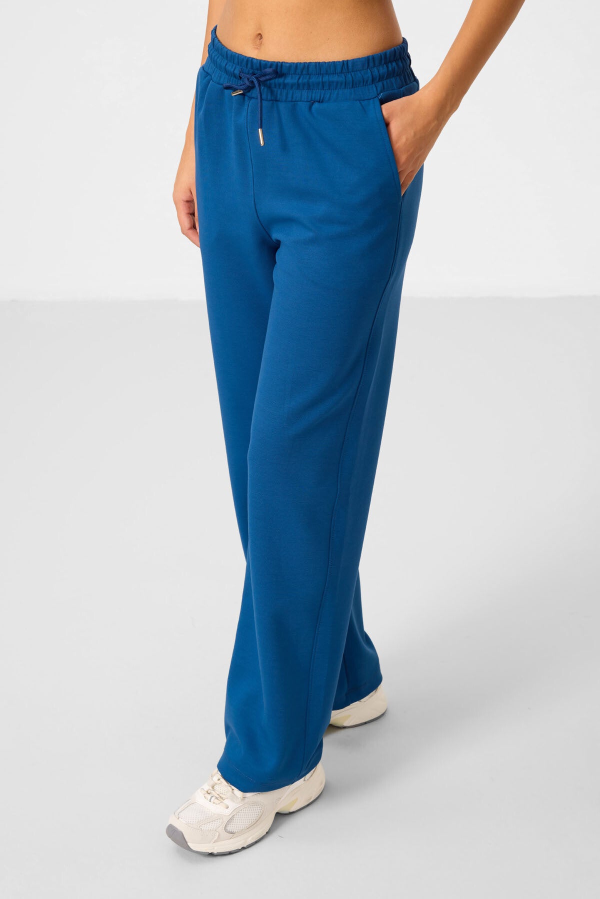 Parlament Yumuşak Dokulu Kapüşonlu Oversize Kadın Eşofman Tunik Takım - 95348