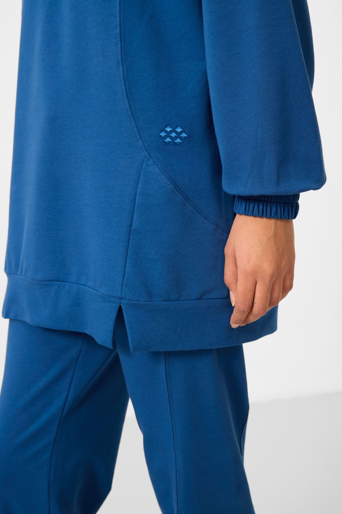 Parlament O Yaka Basic Oversize Kadın Eşofman Tunik Takım - 95347