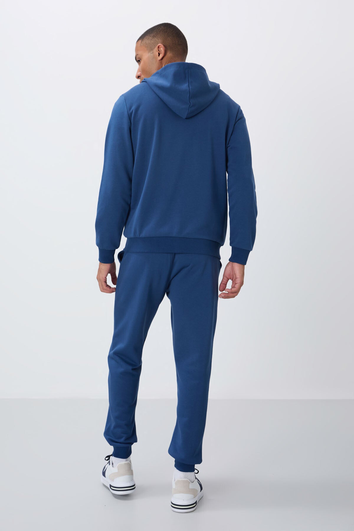 Parlament Kompakt Pamuklu Kalın Pürüzsüz Dokulu Kapüşonlu Comfort Fit Erkek Eşofman Takım - 85262