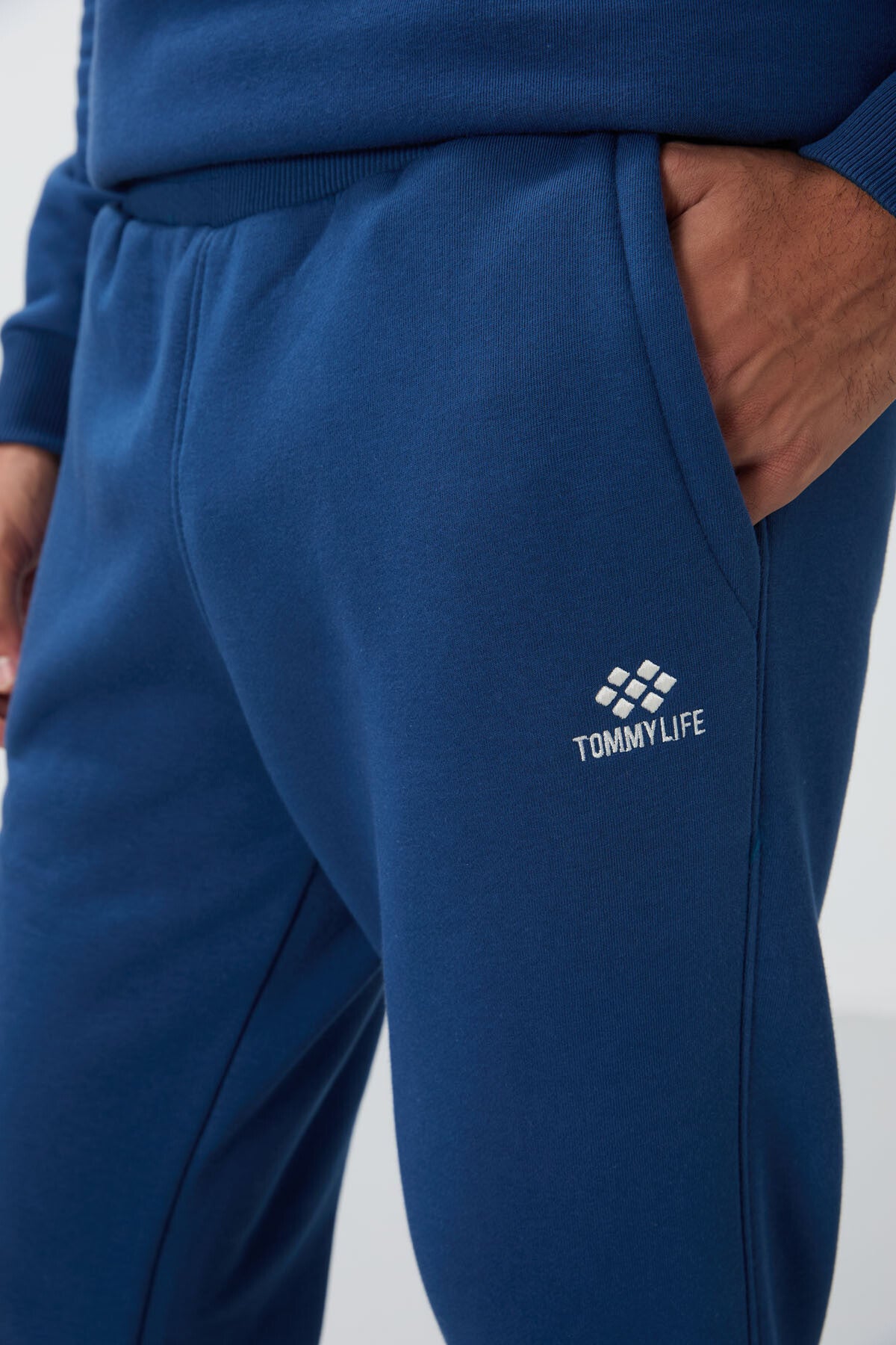 Parlament Pamuklu Kalın İçi Tüylü Yumuşak Dokulu Comfort Fit Nakışlı Erkek Eşofman Takım -85265