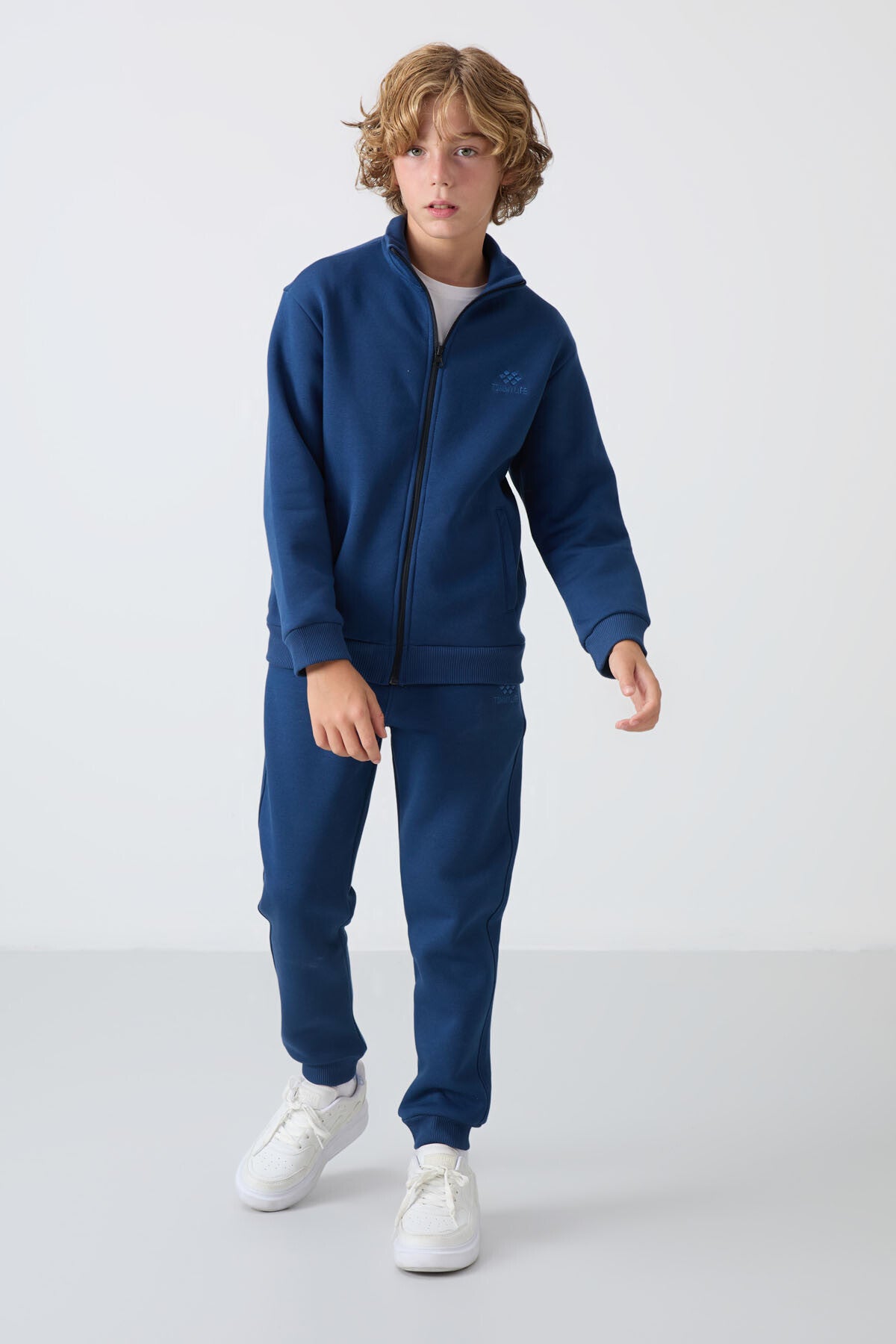 Parlament Pamuklu Kalın İçi Tüylü Standart Fit Nakışlı Erkek Çocuk Eşofman Takım - 11256