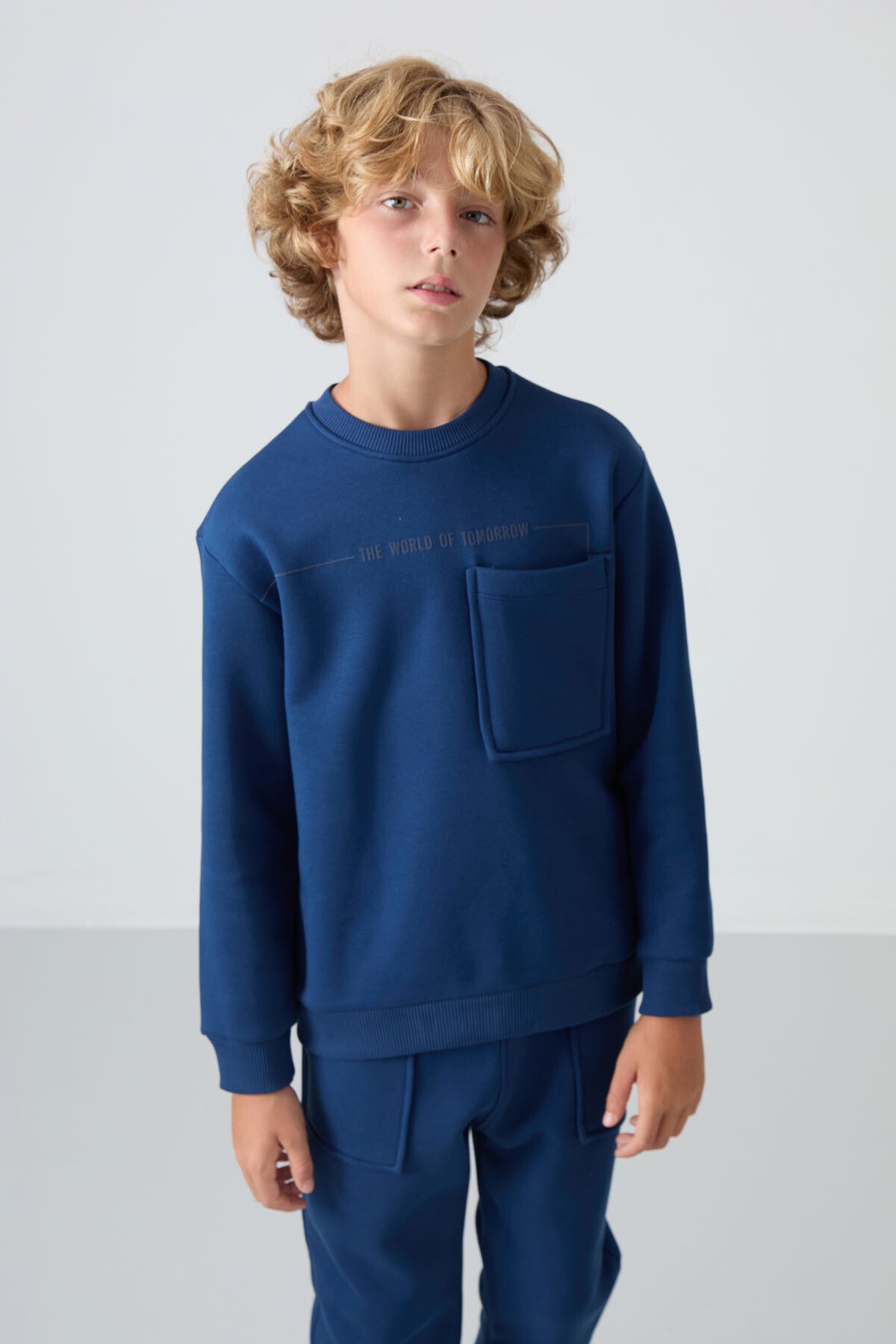 Parlament Pamuklu Kalın İçi Tüylü Standart Fit Baskılı Erkek Çocuk Eşofman Takım - 11257