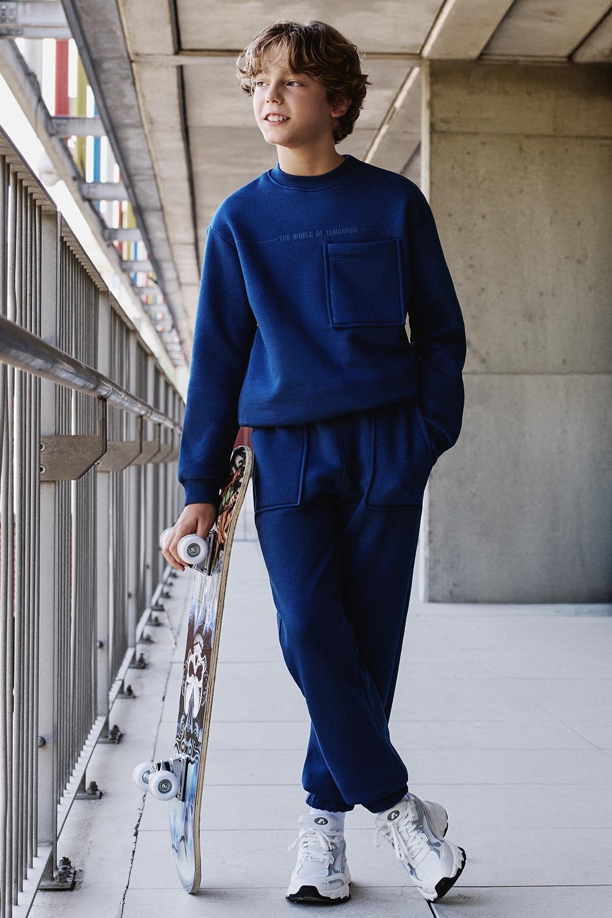 Parlament Pamuklu Kalın İçi Tüylü Standart Fit Baskılı Erkek Çocuk Eşofman Takım - 11257