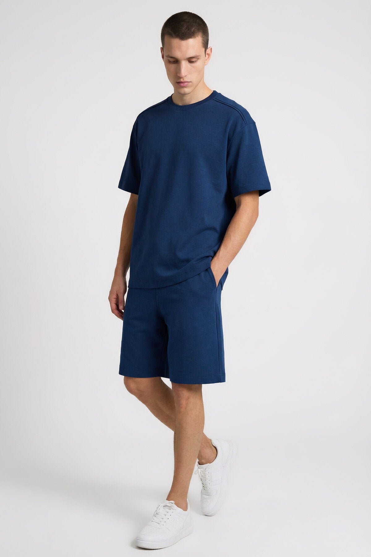 Parlament Oversize Fit Basic Erkek Şort Takım - 85292