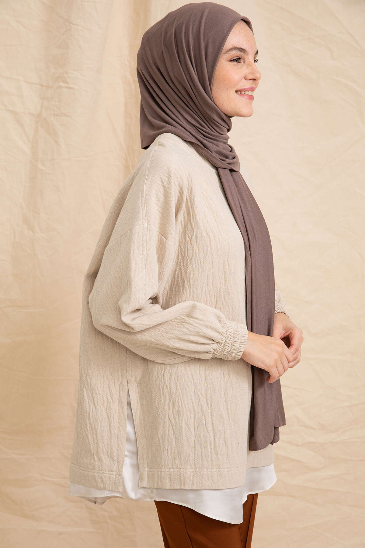 Penye Şal - Koyu Vizon