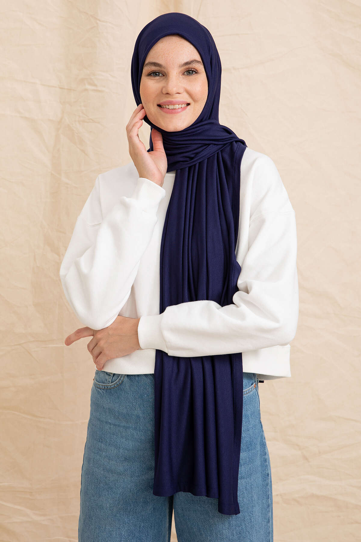 Penye Şal - Lacivert