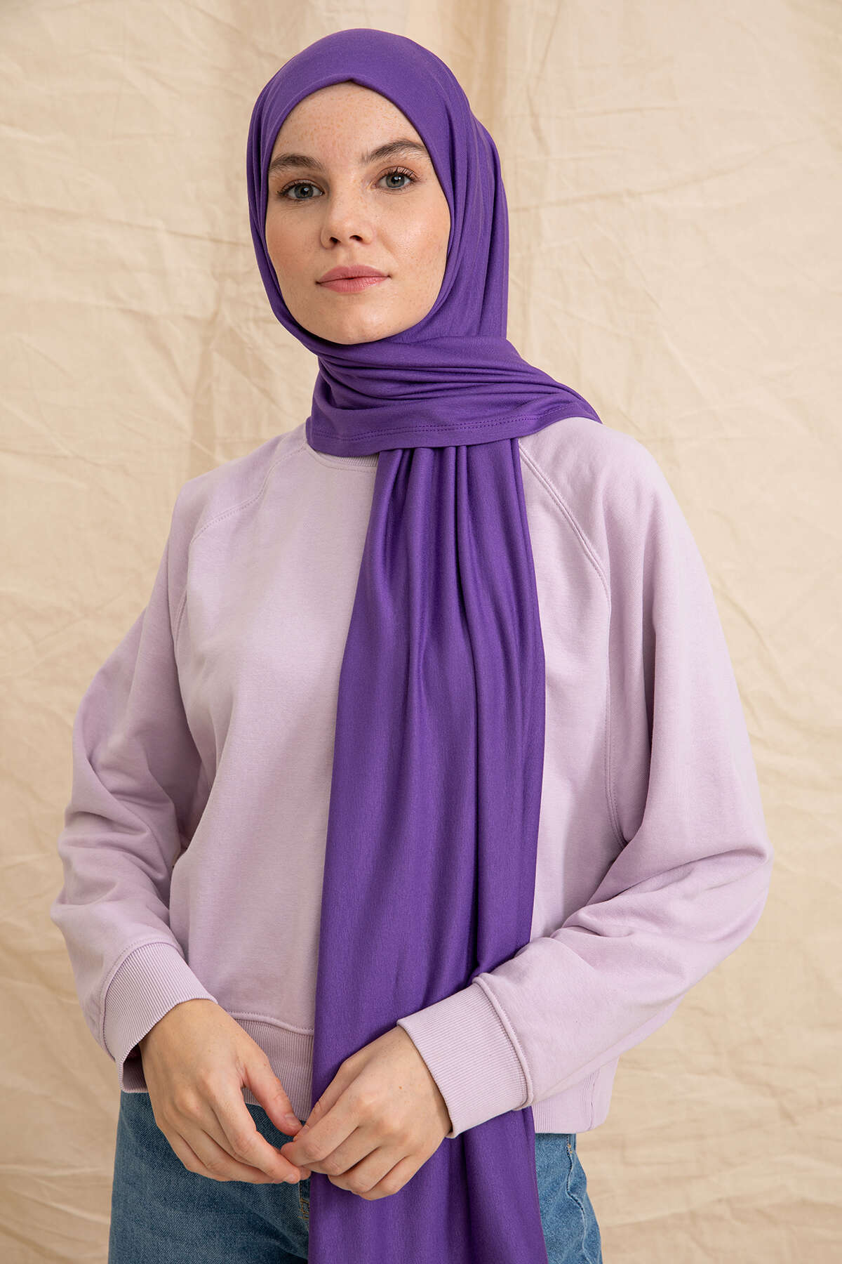 Penye Şal - Menekşe