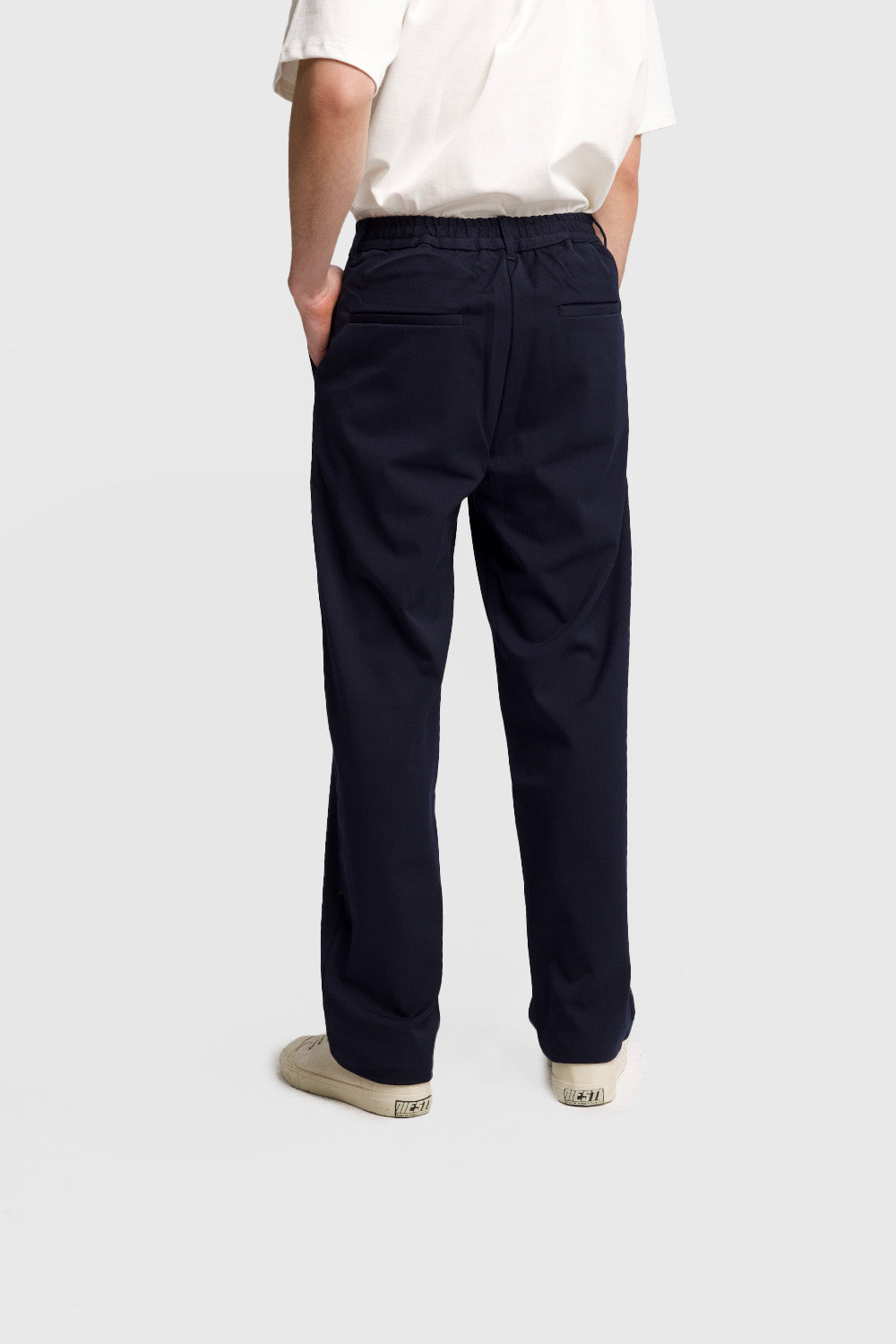 PİLİLİ DÖKÜMLÜ PANTOLON - LACİVERT M