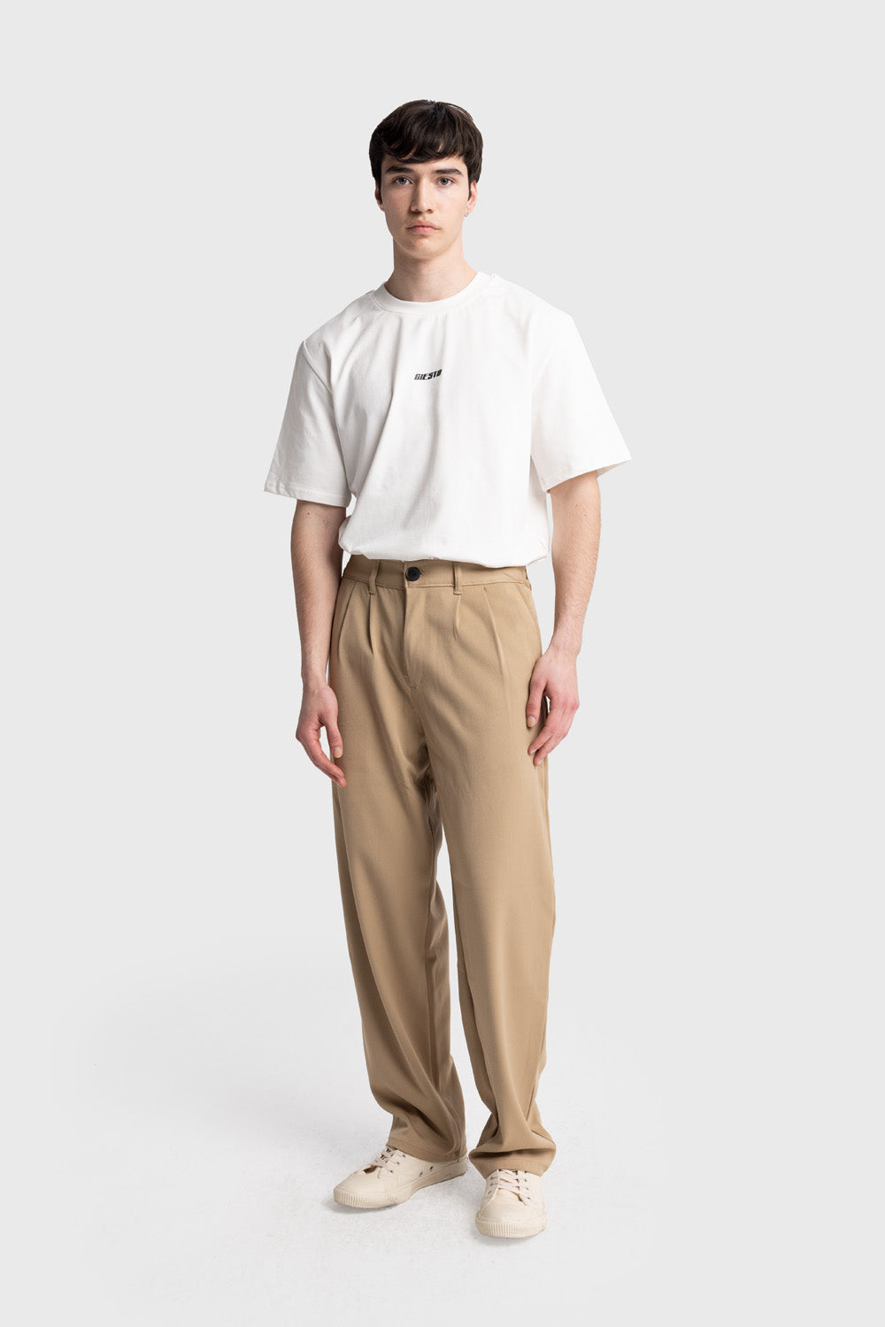 PİLİLİ DÖKÜMLÜ PANTOLON - TABA L