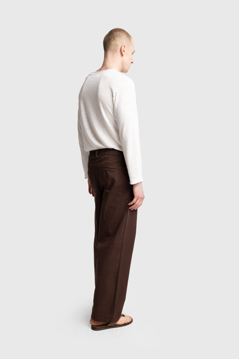 PİLİLİ GABARDIN PANTOLON - KAHVERENGİ XL