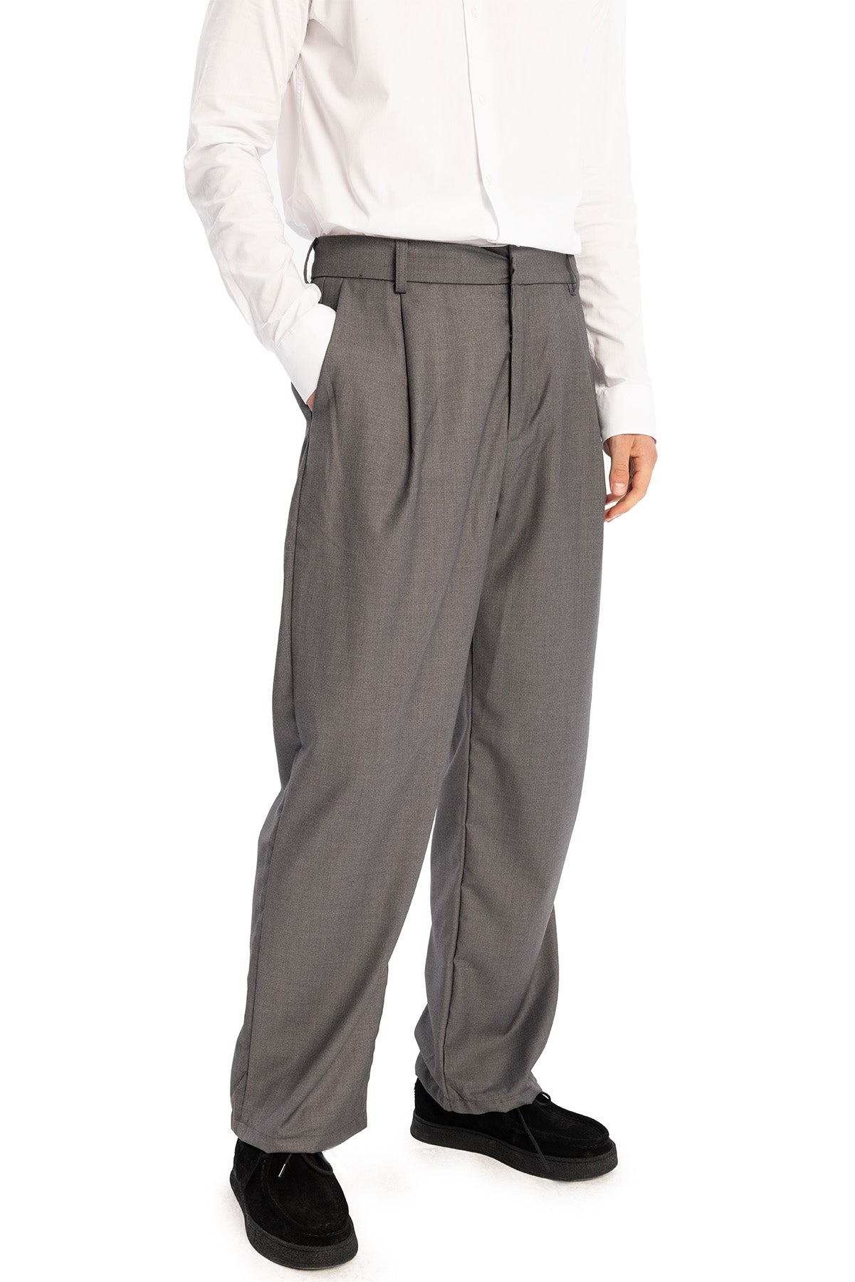 PİLİLİ PANTOLON - ANTRASİT - ANTRASİT XL