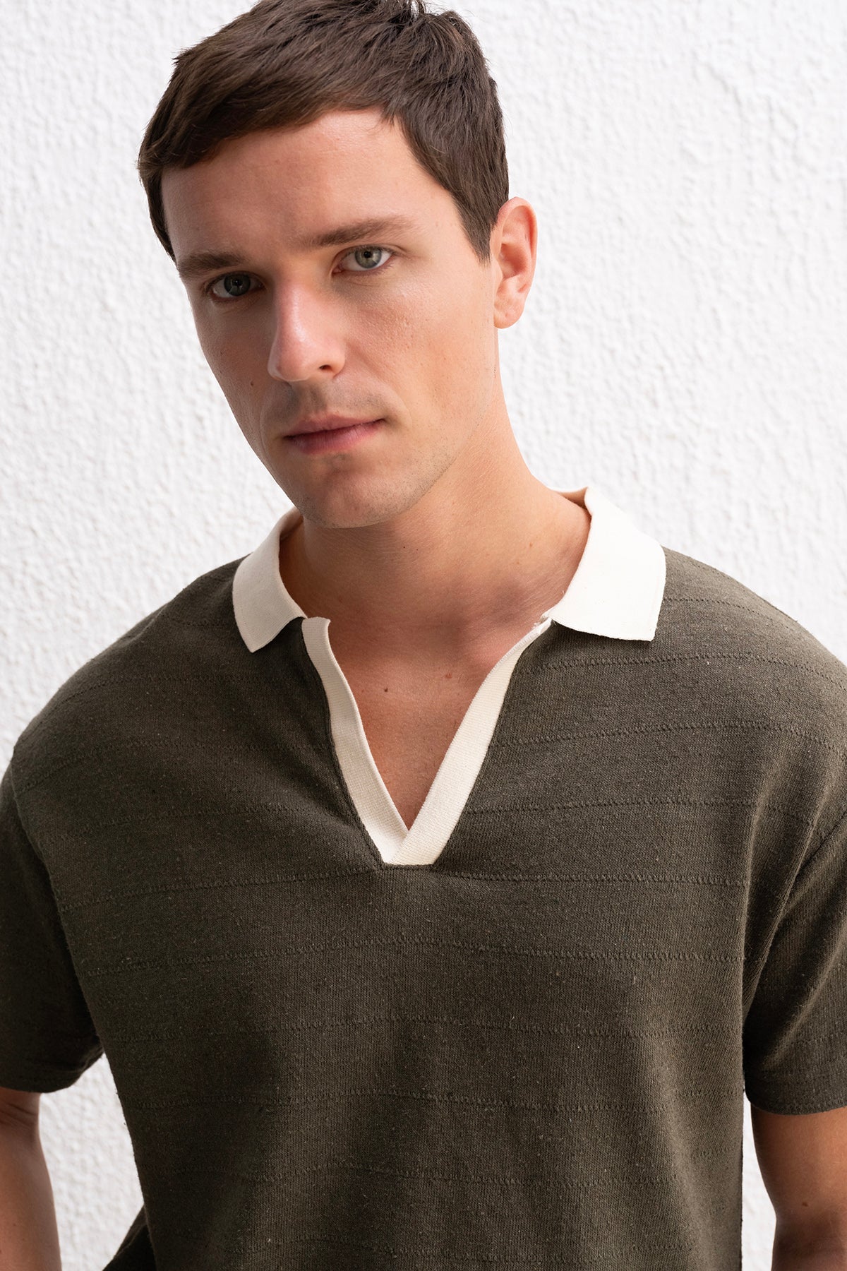 POLO YAKA HAKİ T-SHIRT - HAKİ M