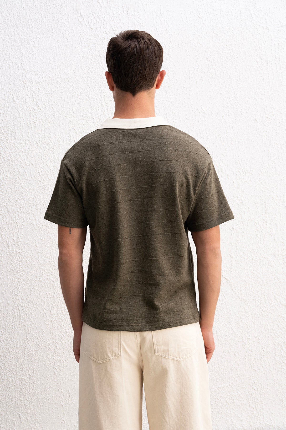 POLO YAKA HAKİ T-SHIRT