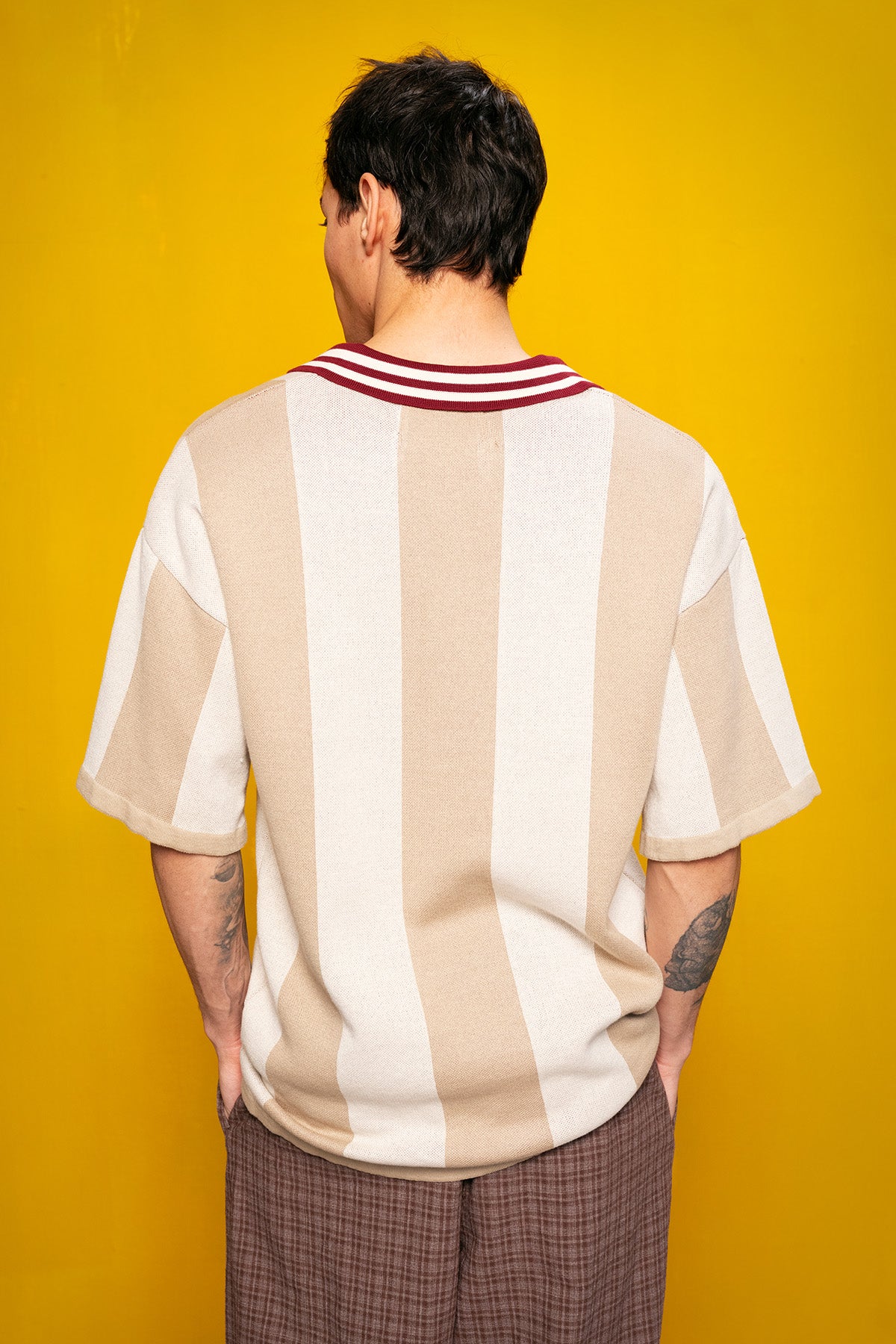 POLO YAKA TRIKO BEJ T-SHIRT - BEJ XL