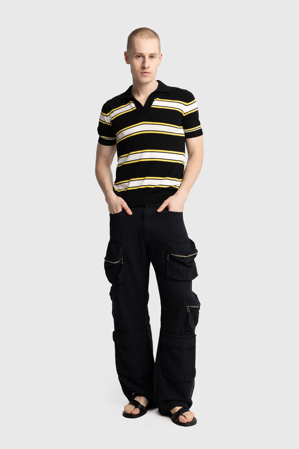 POLO YAKA TRIKO T-SHIRT - SİYAH L