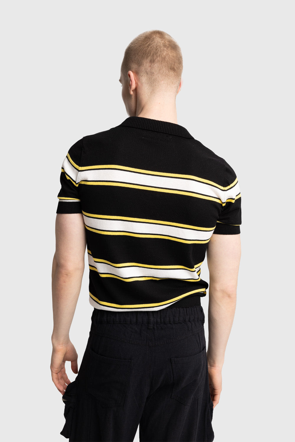 POLO YAKA TRIKO T-SHIRT - SİYAH S