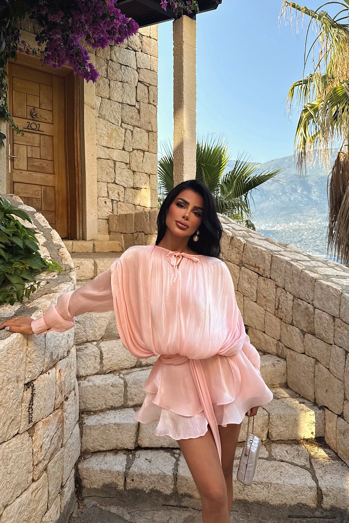 Pudra Salerno Mini Elbise ATE-2937