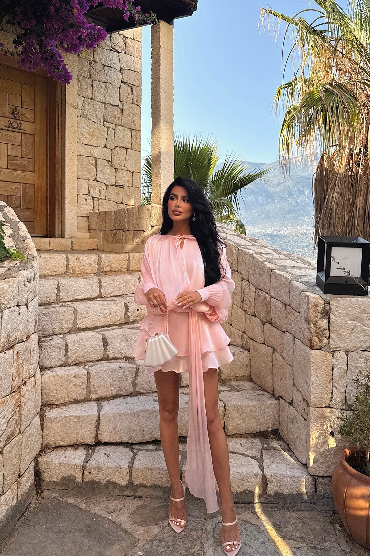 Pudra Salerno Mini Elbise ATE-2937