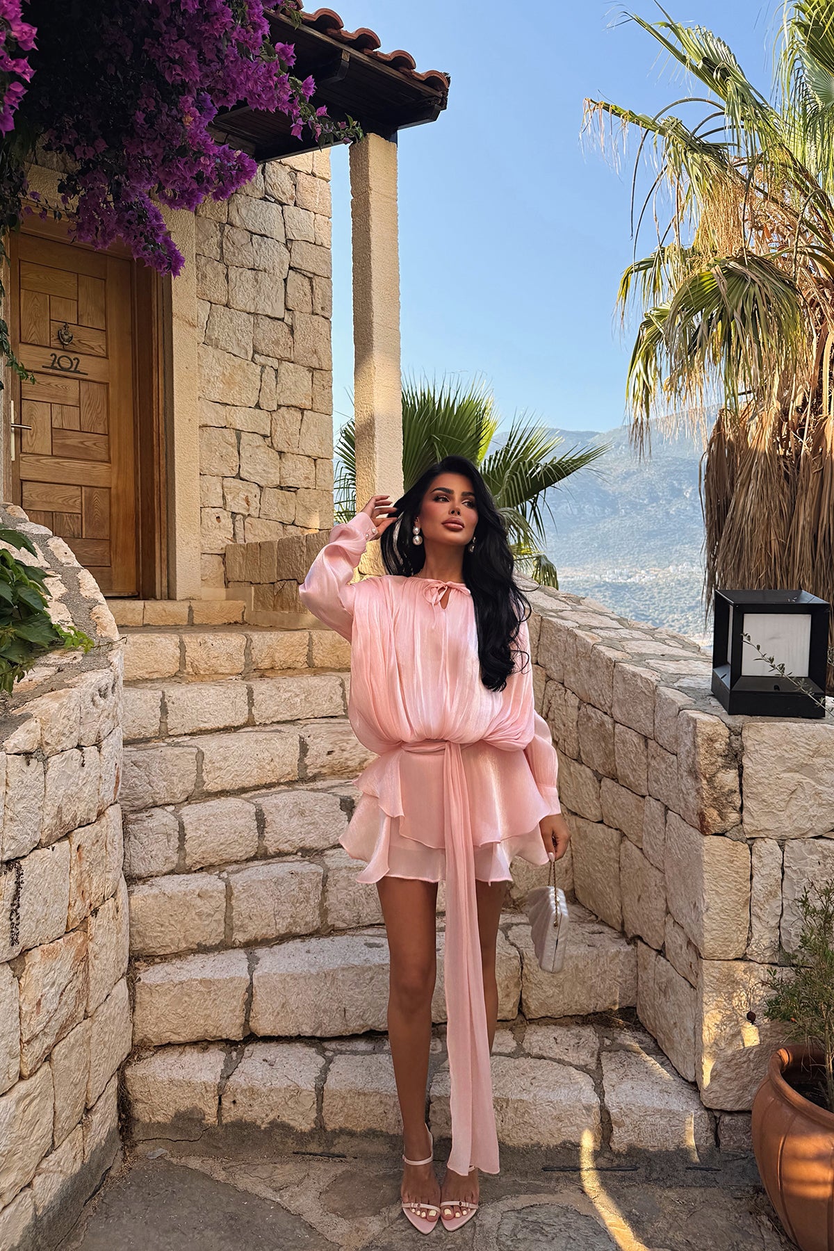 Pudra Salerno Mini Elbise ATE-2937