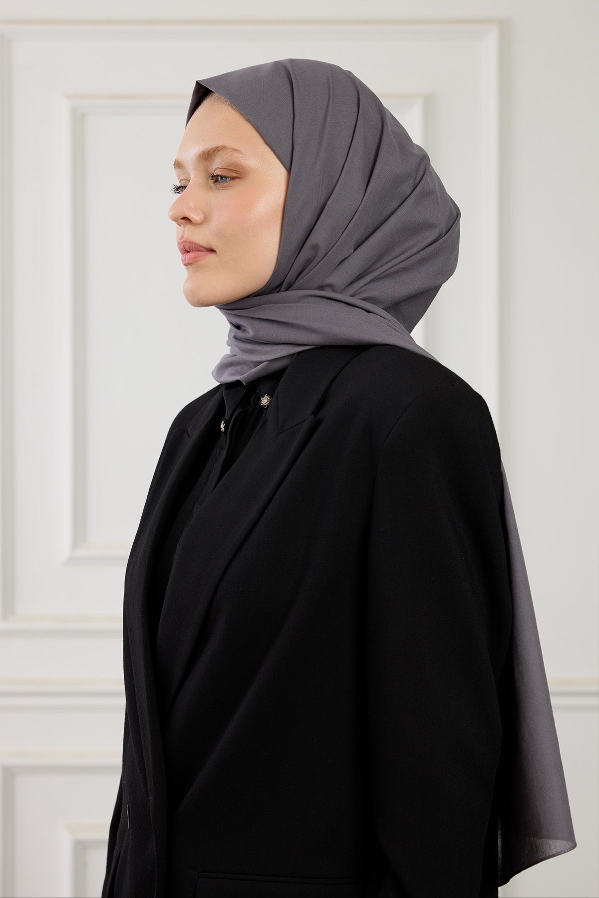 Pure Pamuk Şal - Antrasit