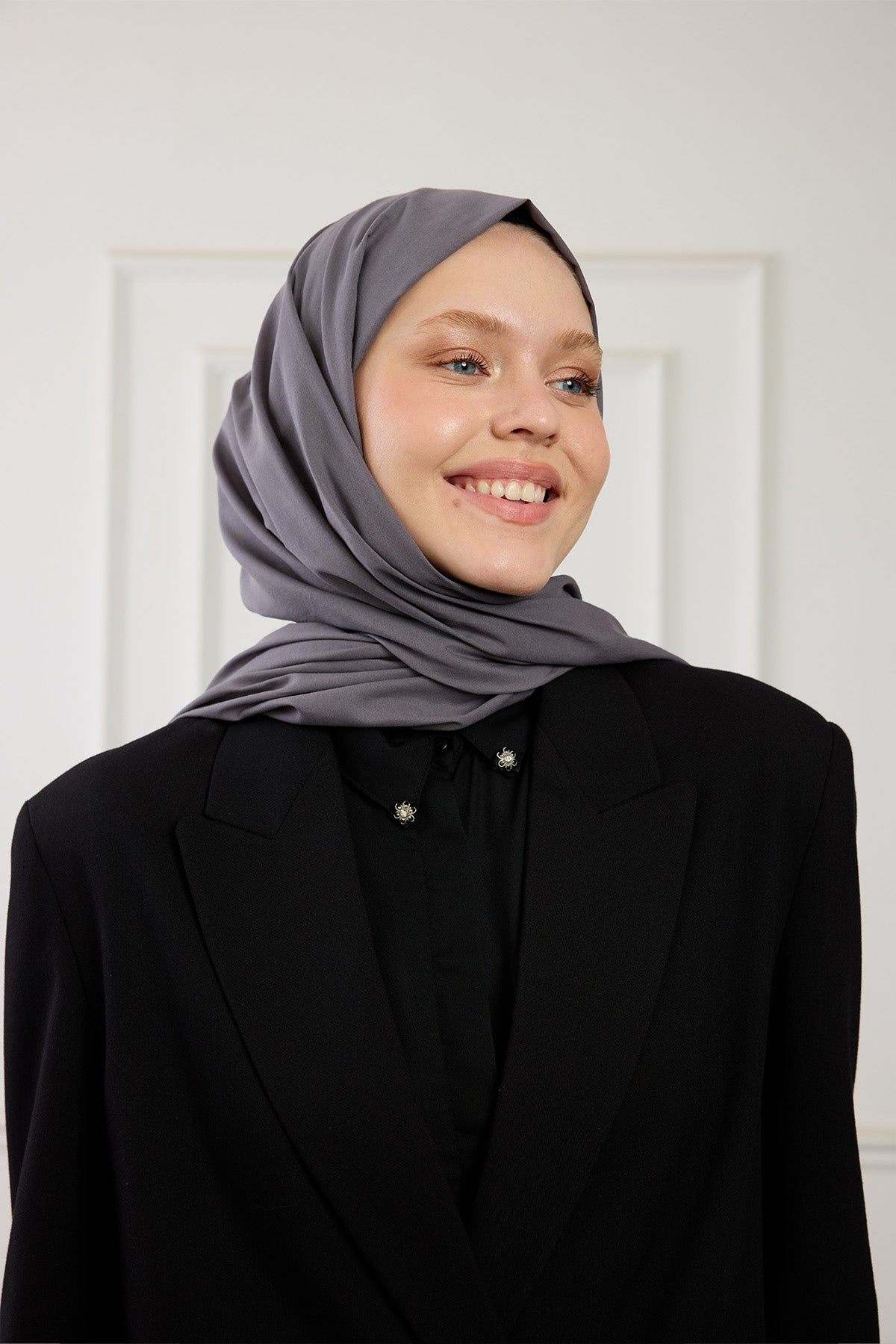 Pure Pamuk Şal - Antrasit