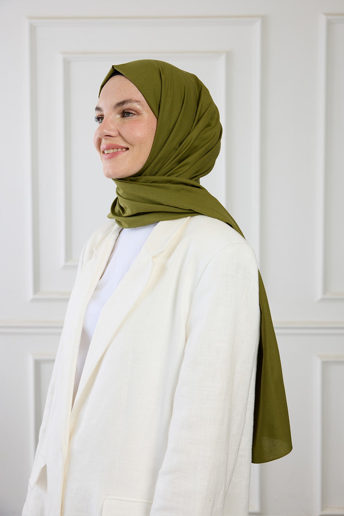 Pure Pamuk Şal - Haki