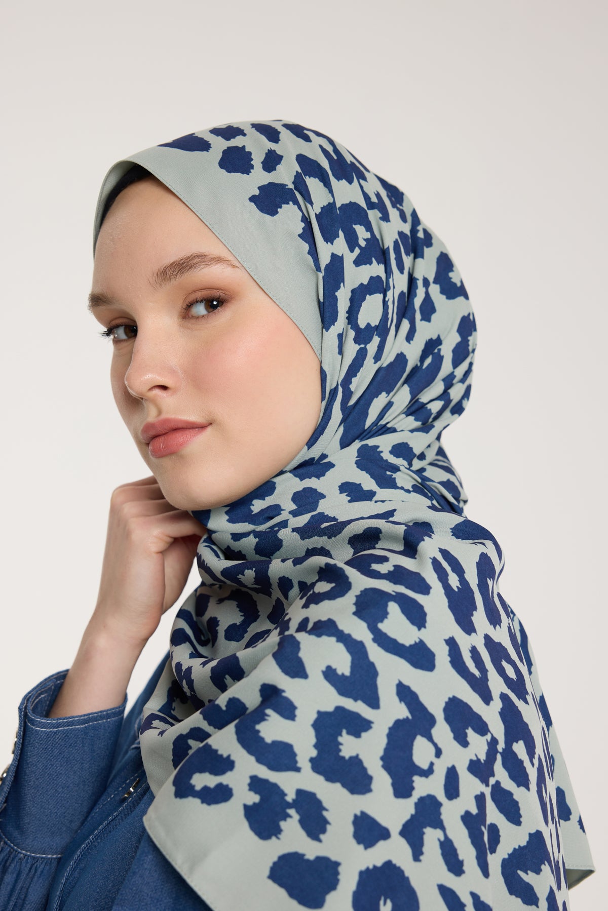 Pure Tone Şal - Leopar Desen - Çağla - Laci