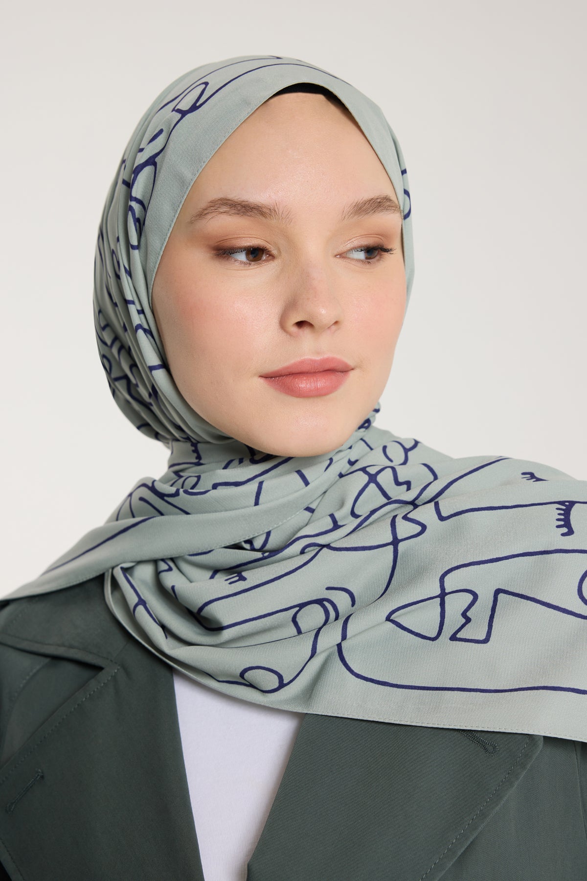 Pure Tone Şal - Marjinal Desen - Çağla - Laci