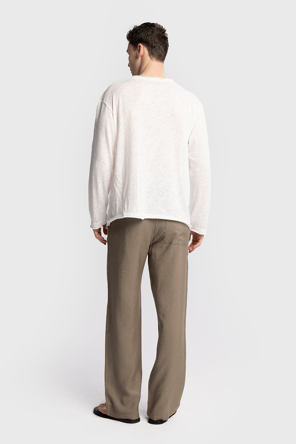 RAHAT KESİM DÖKÜMLÜ PANTOLON - HAKİ L