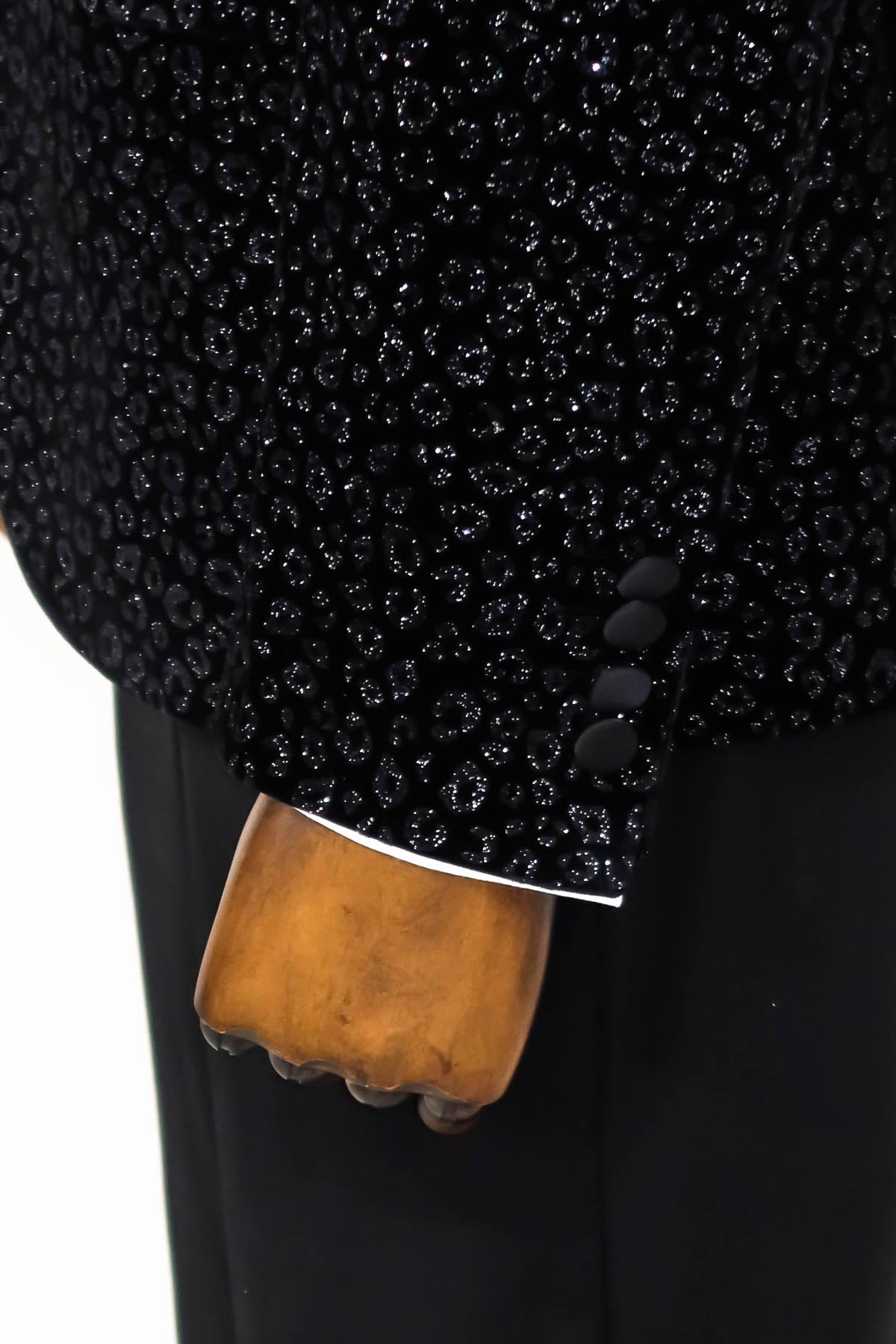 Leopar Desenli Slim Fit Siyah Erkek Smokin Ceket - Wessi